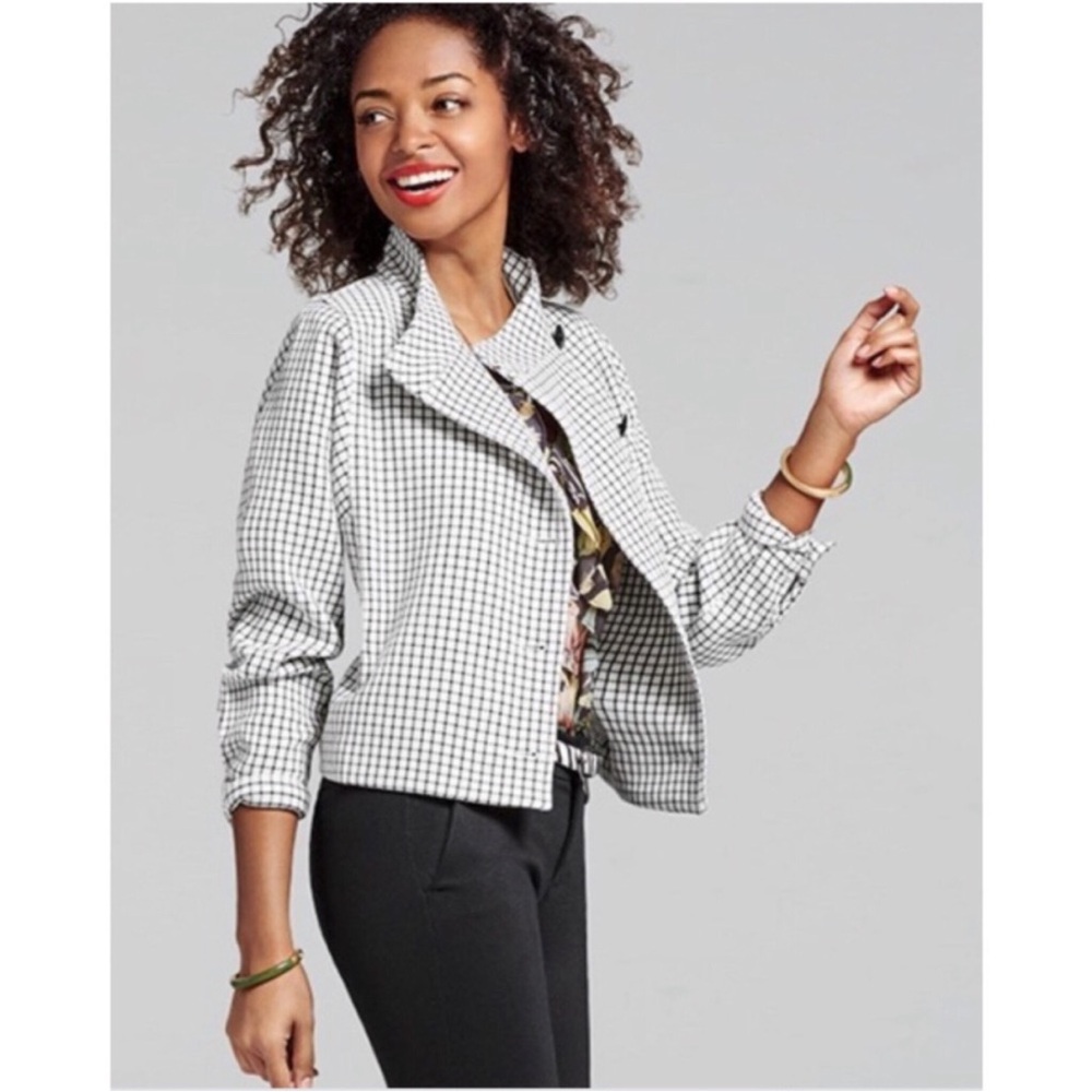CAbi # 3173 windowpane blazer Jacket xs